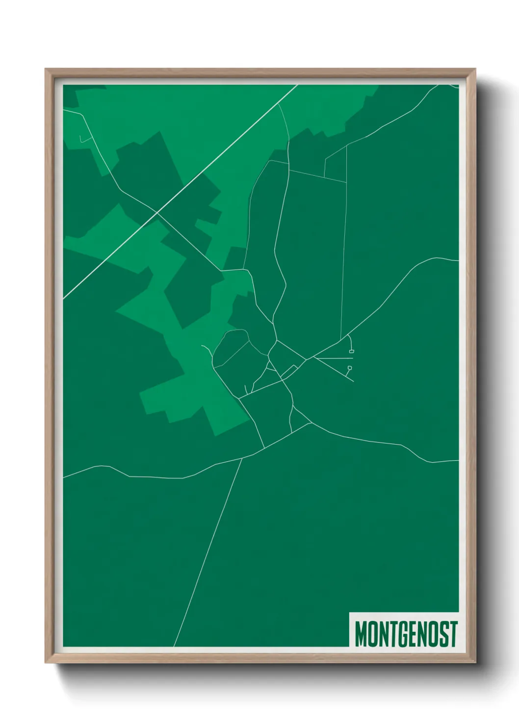 Une affiche de carte sur Montgenost