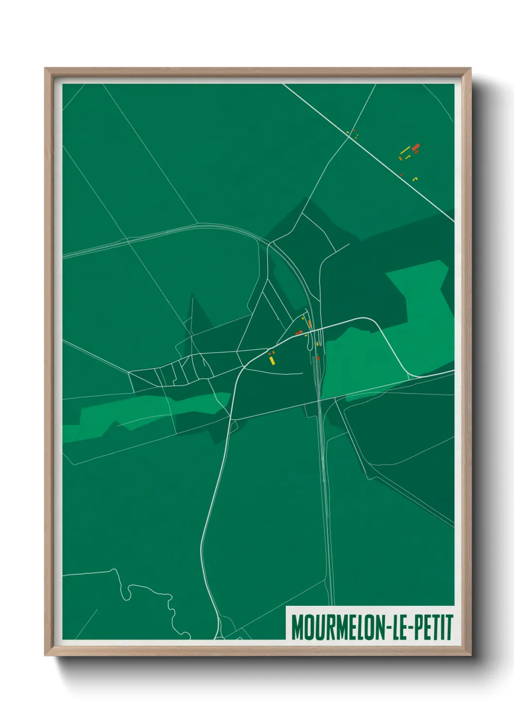Une affiche de carte sur Mourmelon-le-Petit