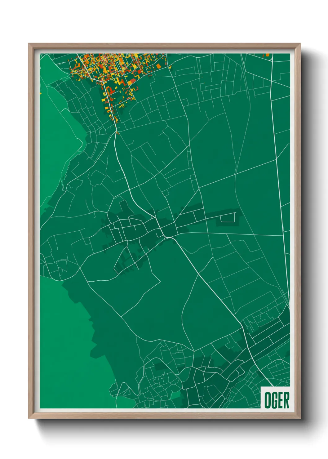 Une affiche de carte sur Oger