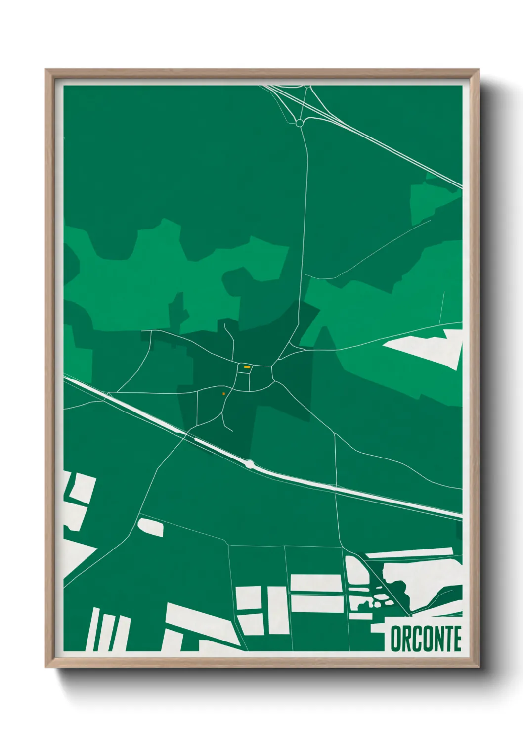 Une affiche de carte sur Orconte