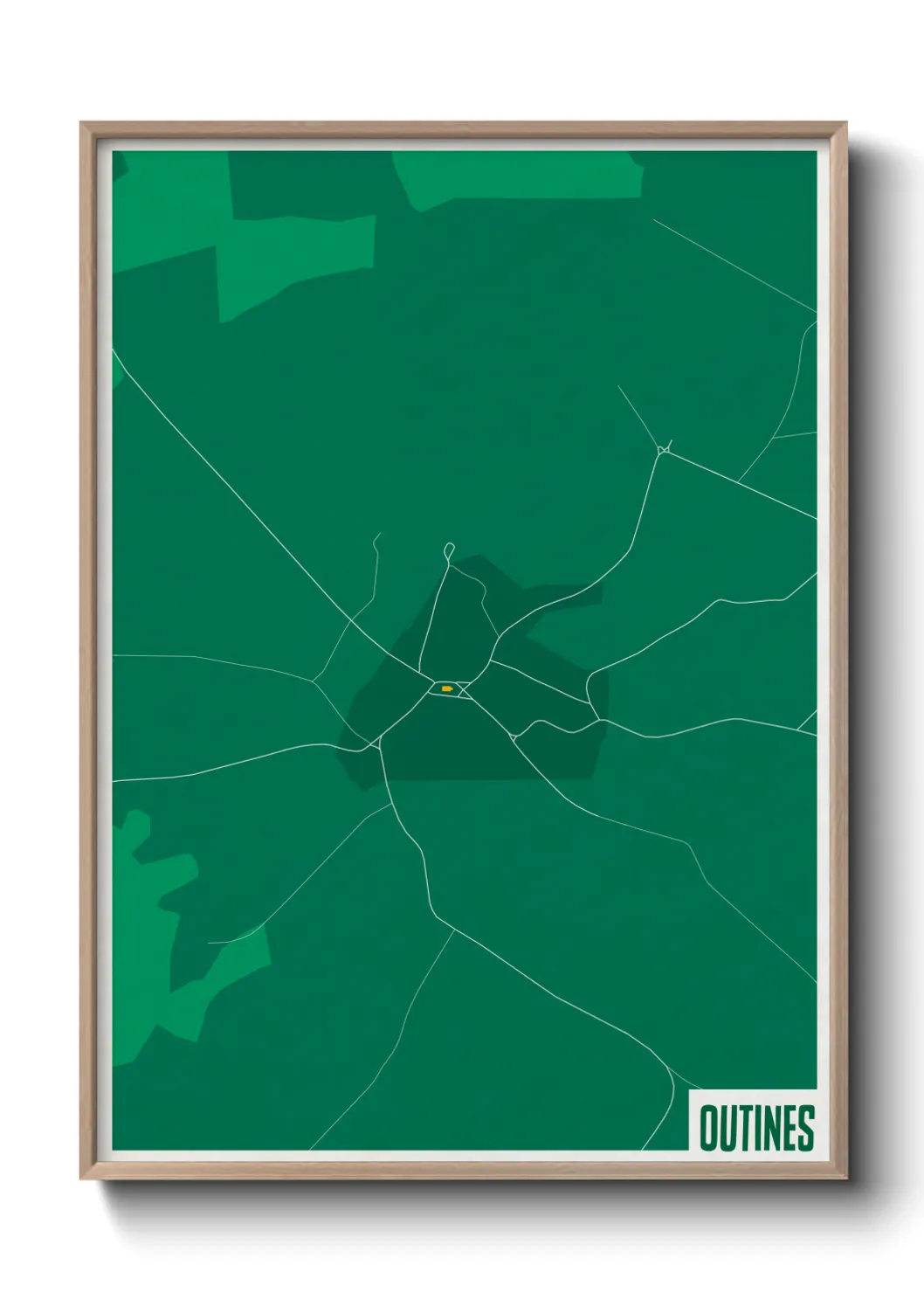 Une affiche de carte sur Outines