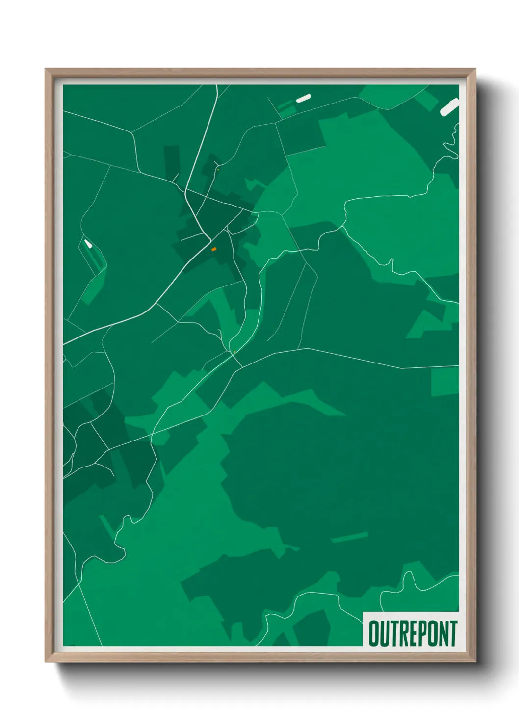 Une affiche de carte sur Outrepont