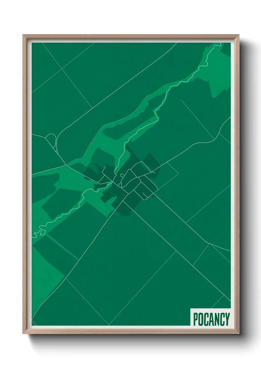 Une affiche de carte sur Pocancy