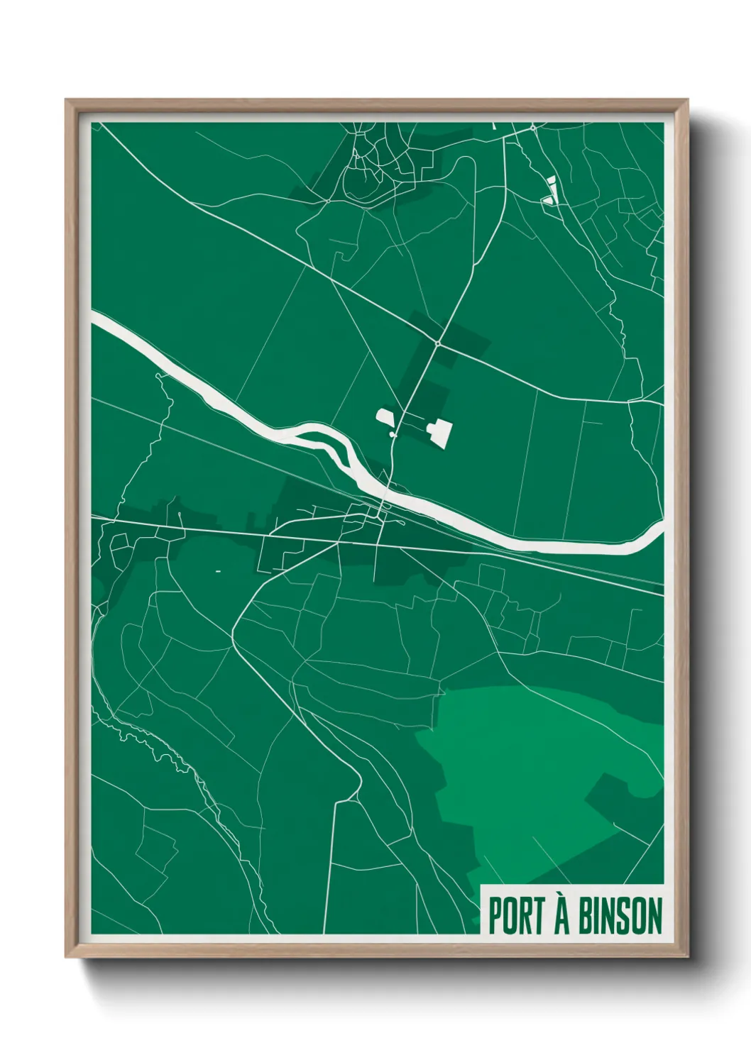 Une affiche de carte sur Port à Binson