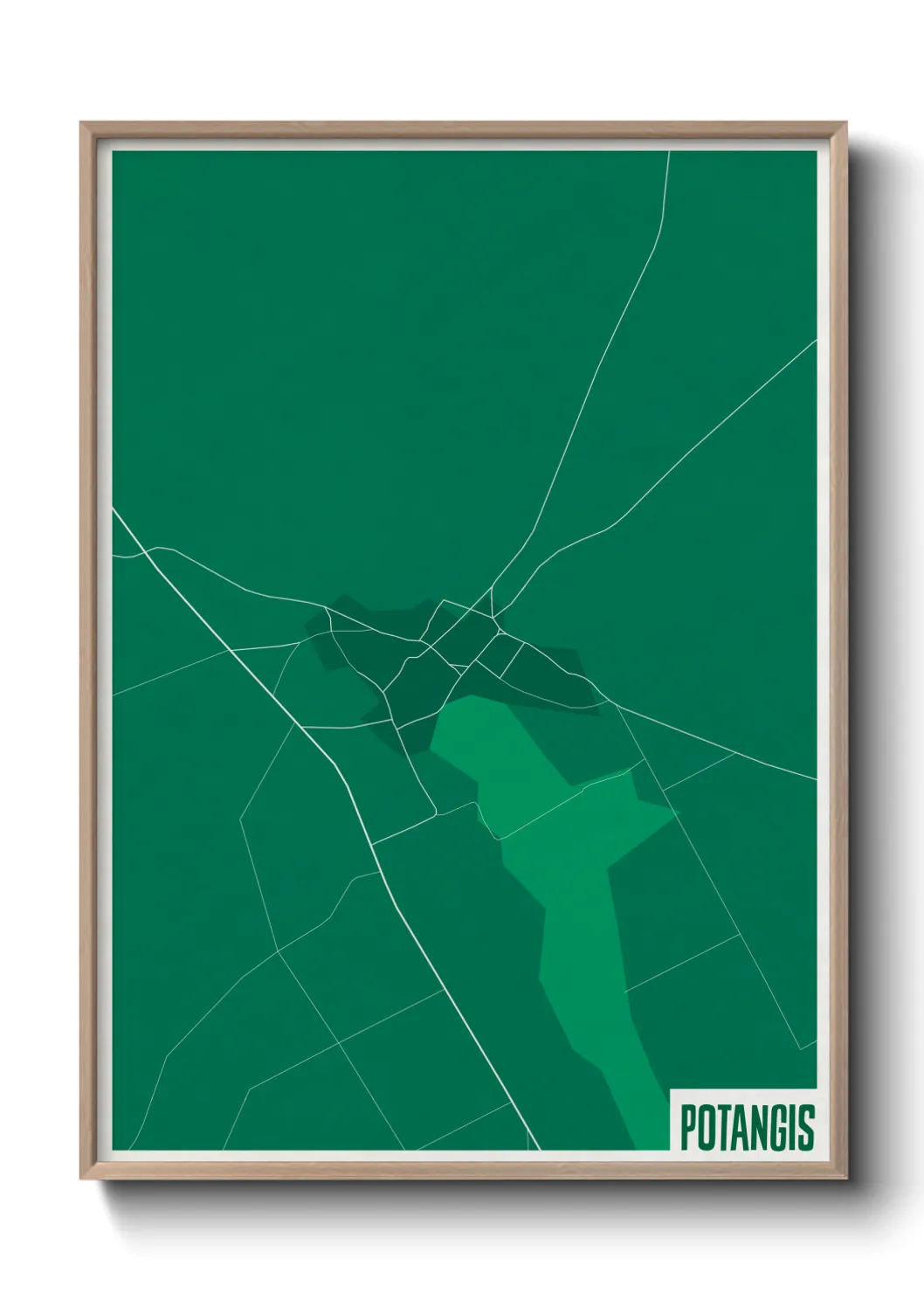 Une affiche de carte sur Potangis