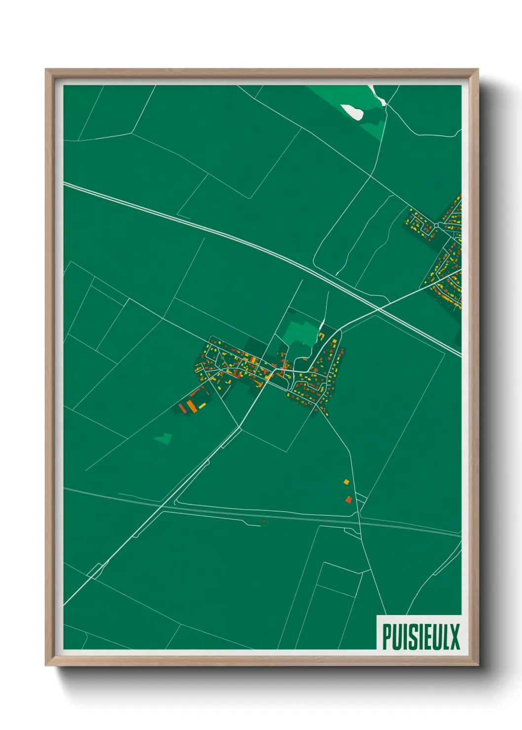 Une affiche de carte sur Puisieulx