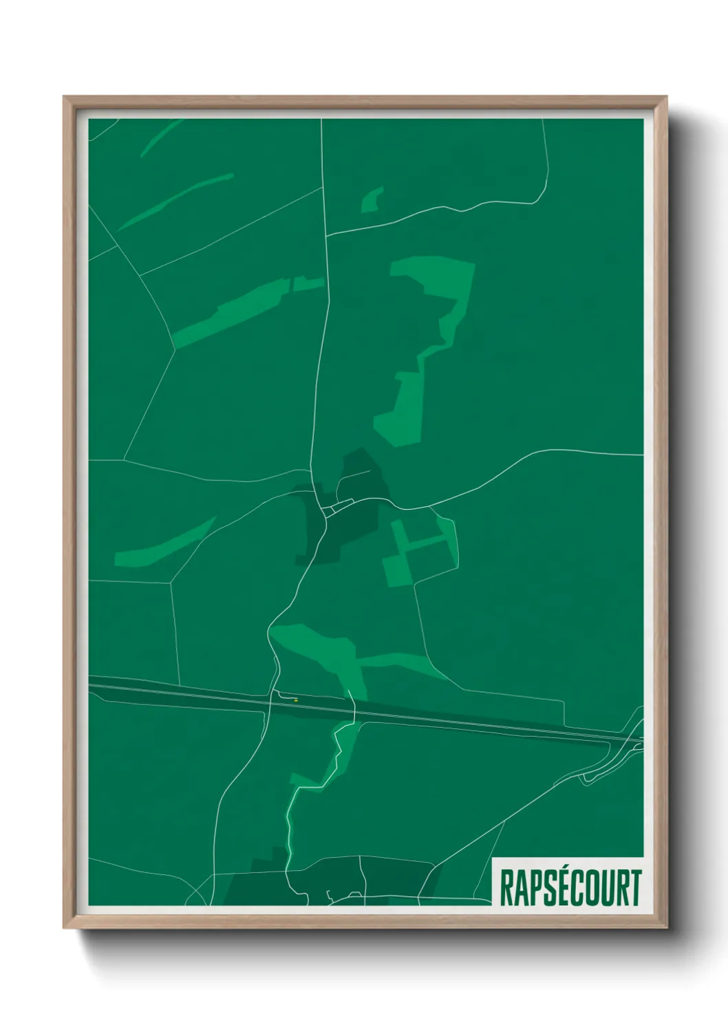 Une affiche de carte sur Rapsécourt