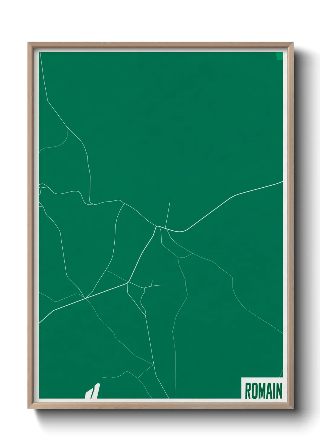 Une affiche de carte sur Romain