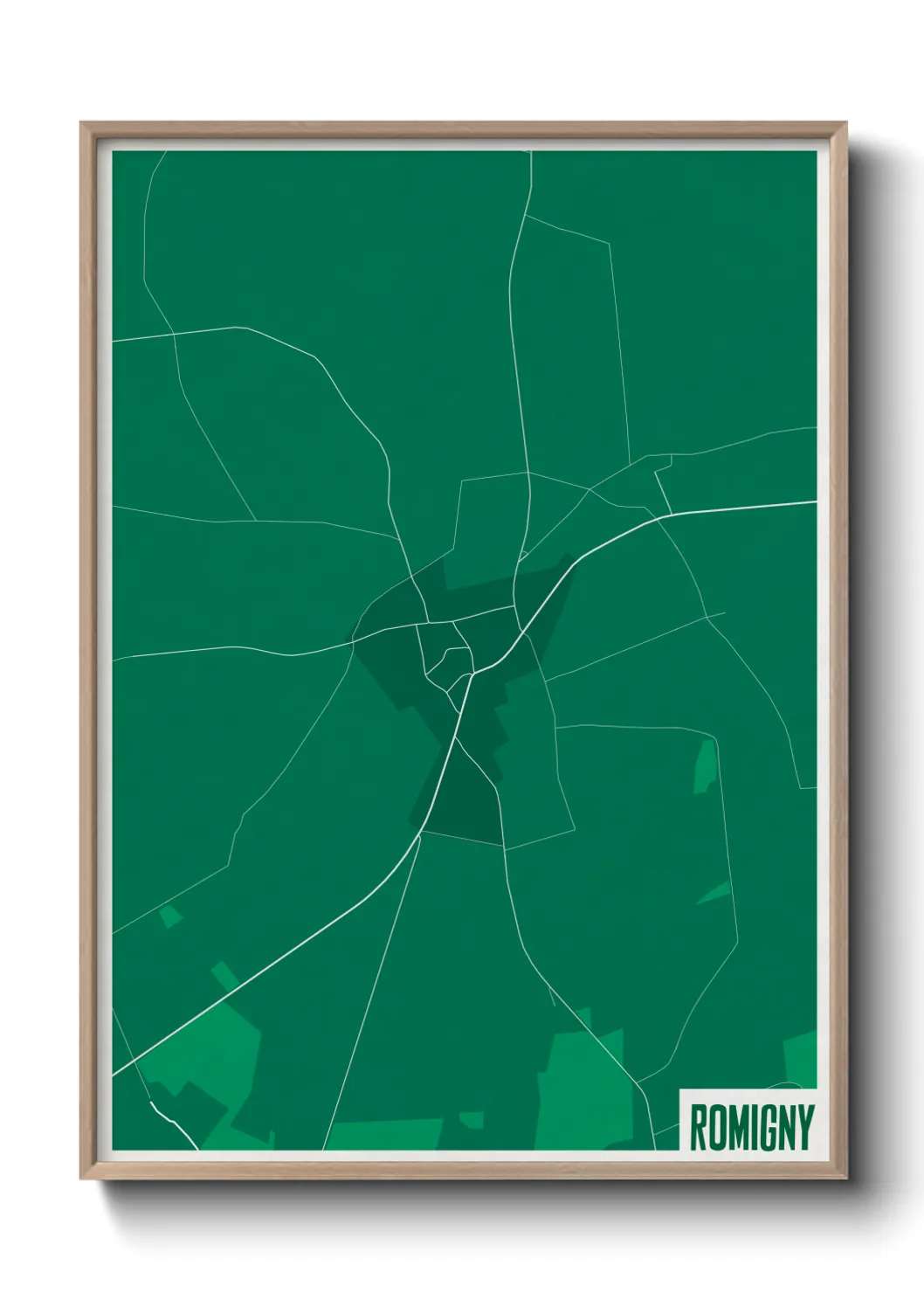 Une affiche de carte sur Romigny