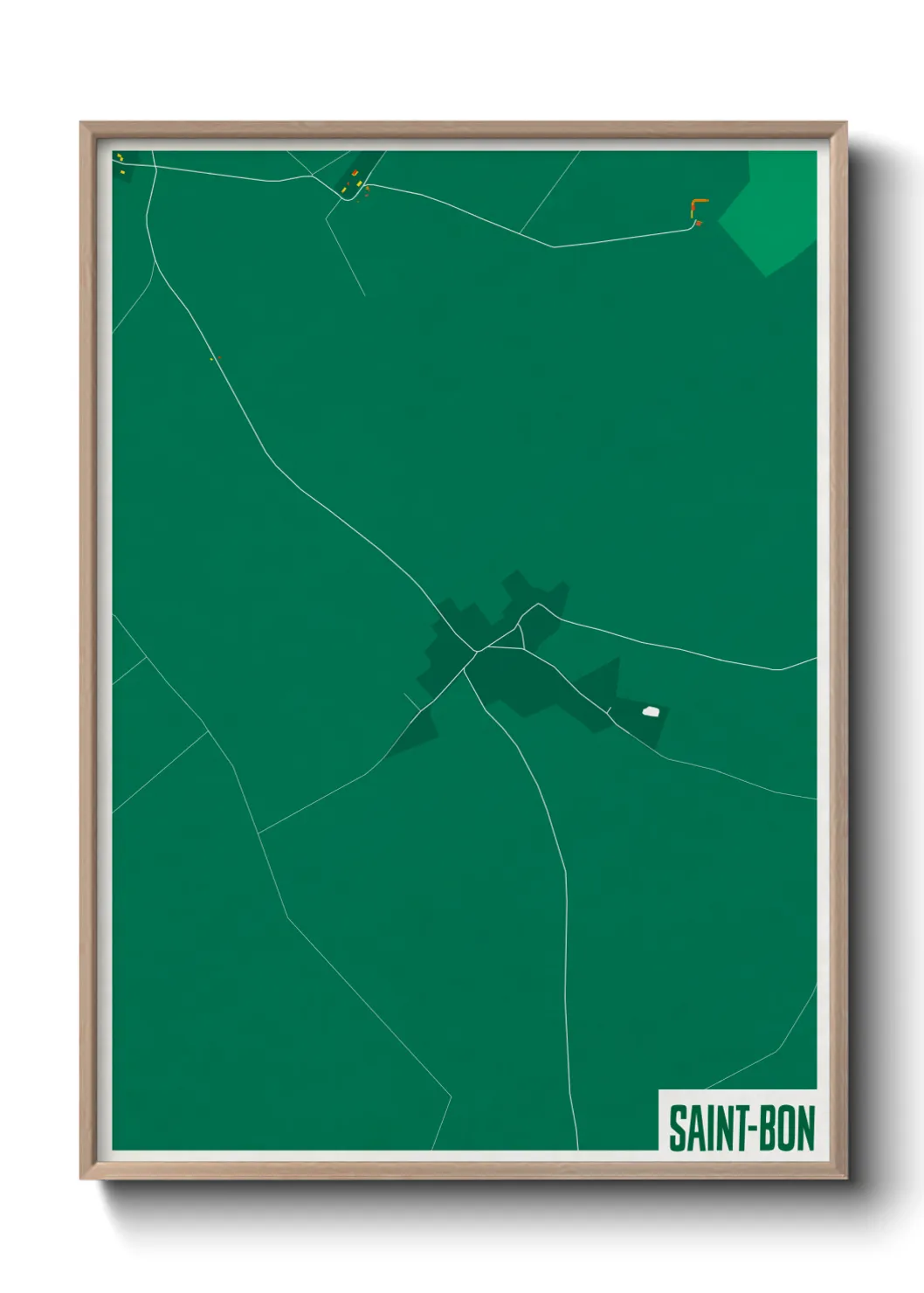 Une affiche de carte sur Saint-Bon