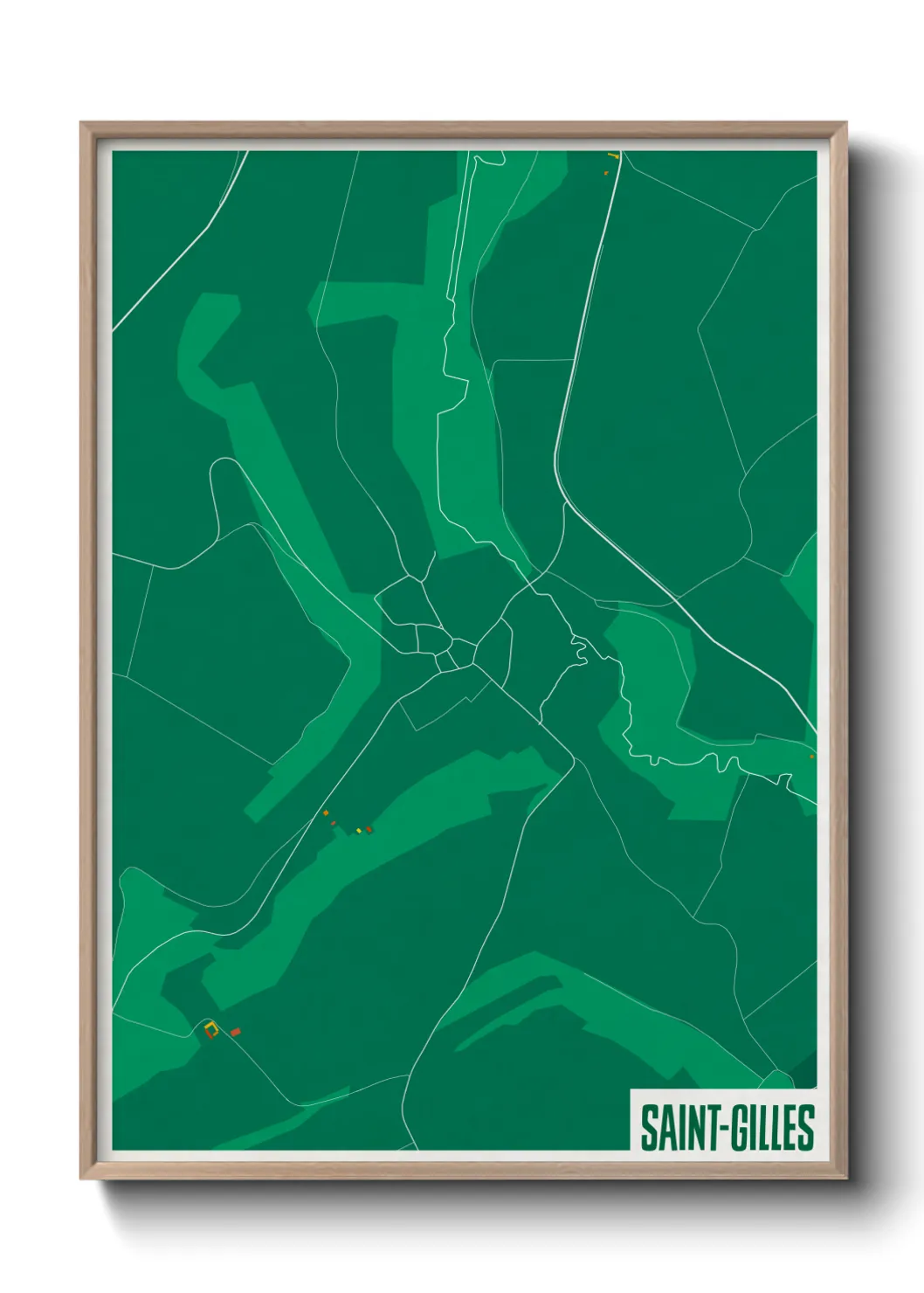 Une affiche de carte sur Saint-Gilles