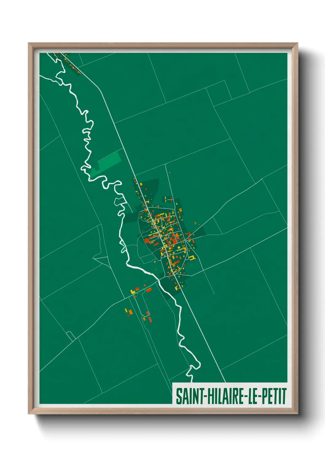 Une affiche de carte sur Saint-Hilaire-le-Petit