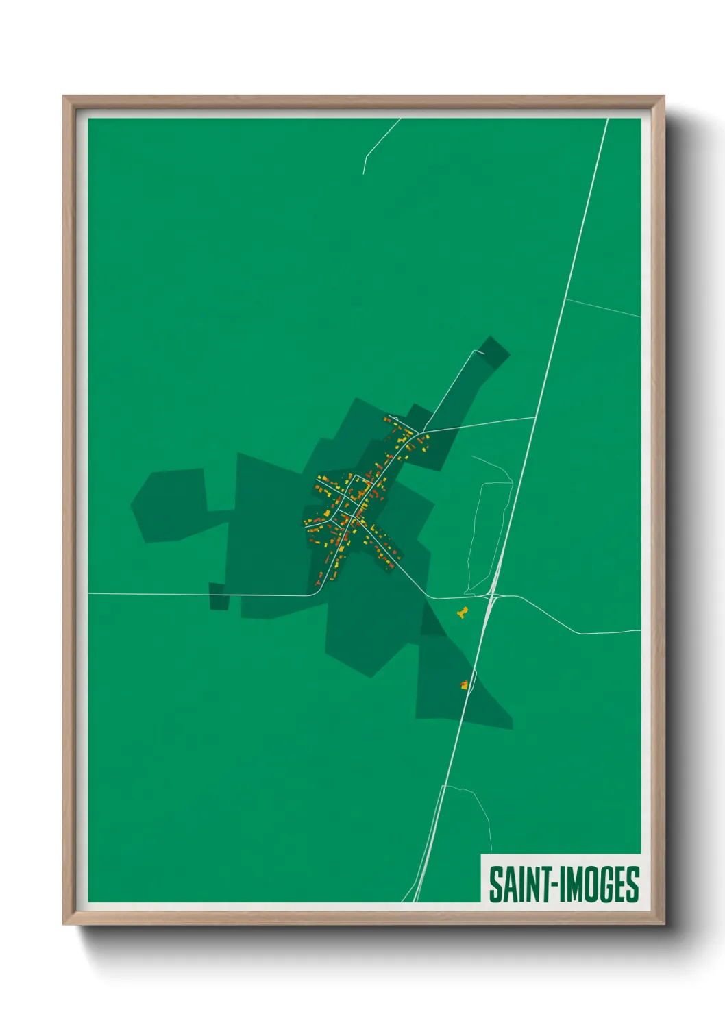 Une affiche de carte sur Saint-Imoges