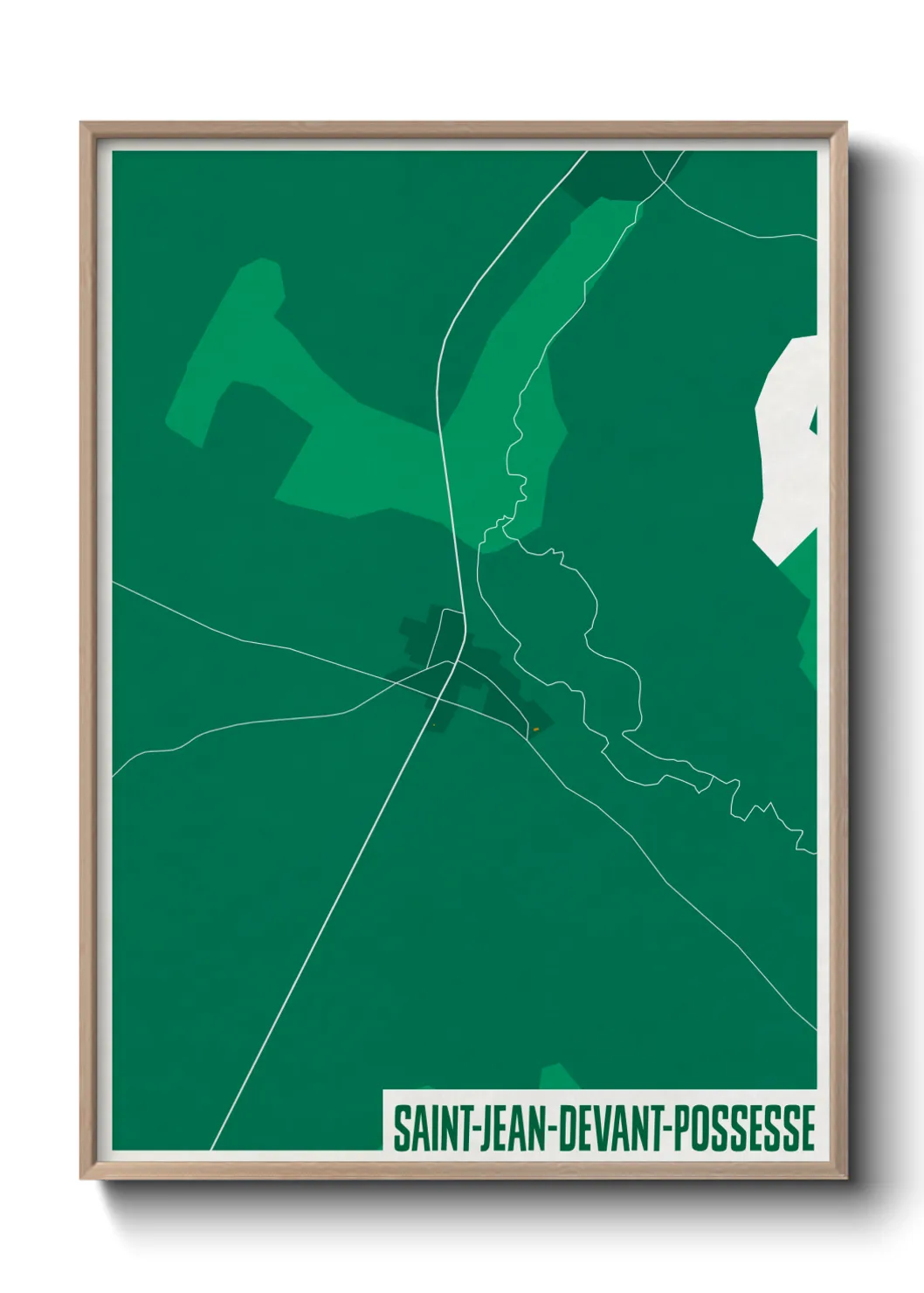 Une affiche de carte sur Saint-Jean-devant-Possesse