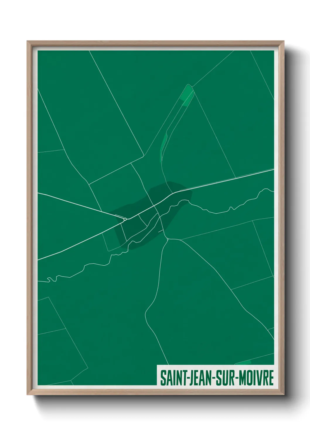 Une affiche de carte sur Saint-Jean-sur-Moivre