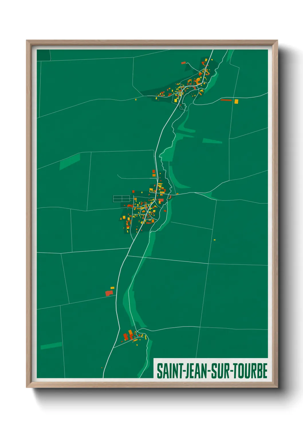 Une affiche de carte sur Saint-Jean-sur-Tourbe