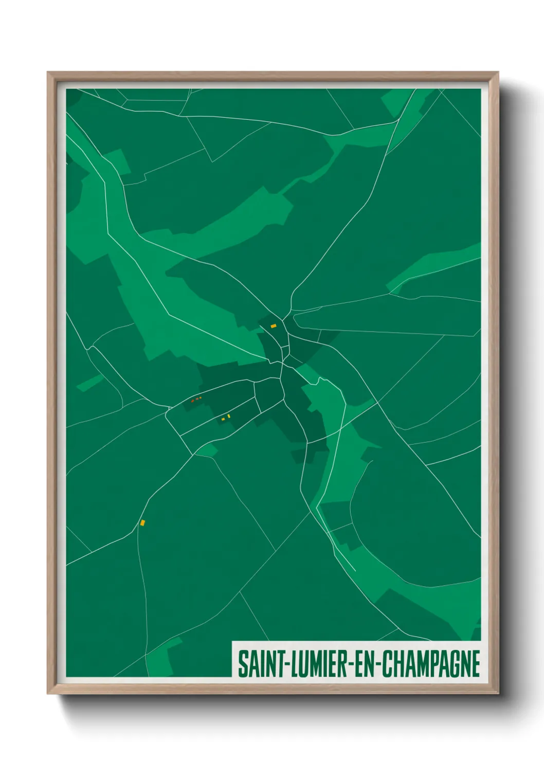 Un poster carteSaint-Lumier-en-Champagne