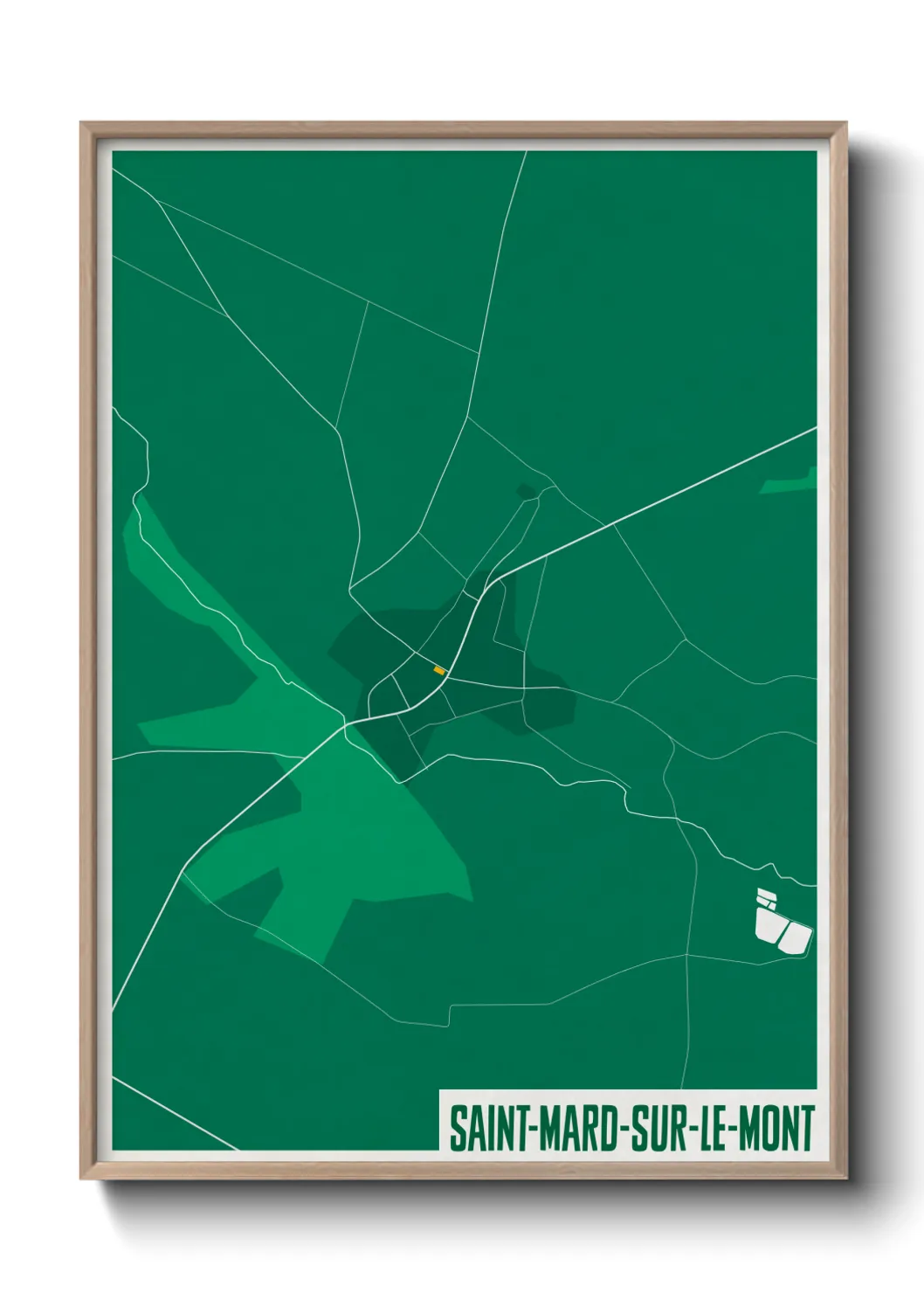 Une affiche de carte sur Saint-Mard-sur-le-Mont