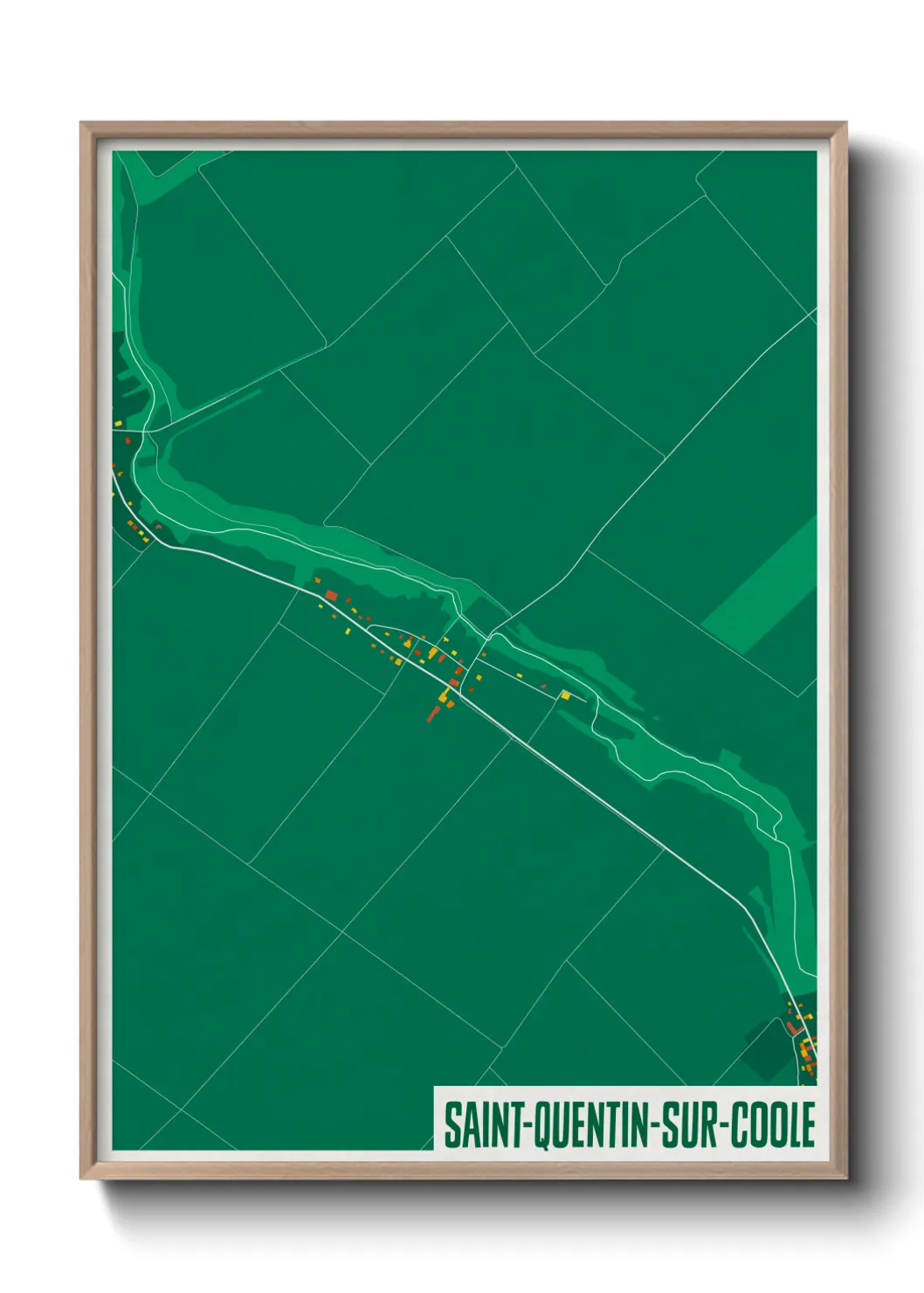 Une affiche de carte sur Saint-Quentin-sur-Coole