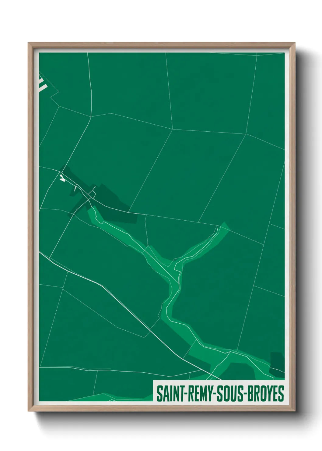Une affiche de carte sur Saint-Remy-sous-Broyes
