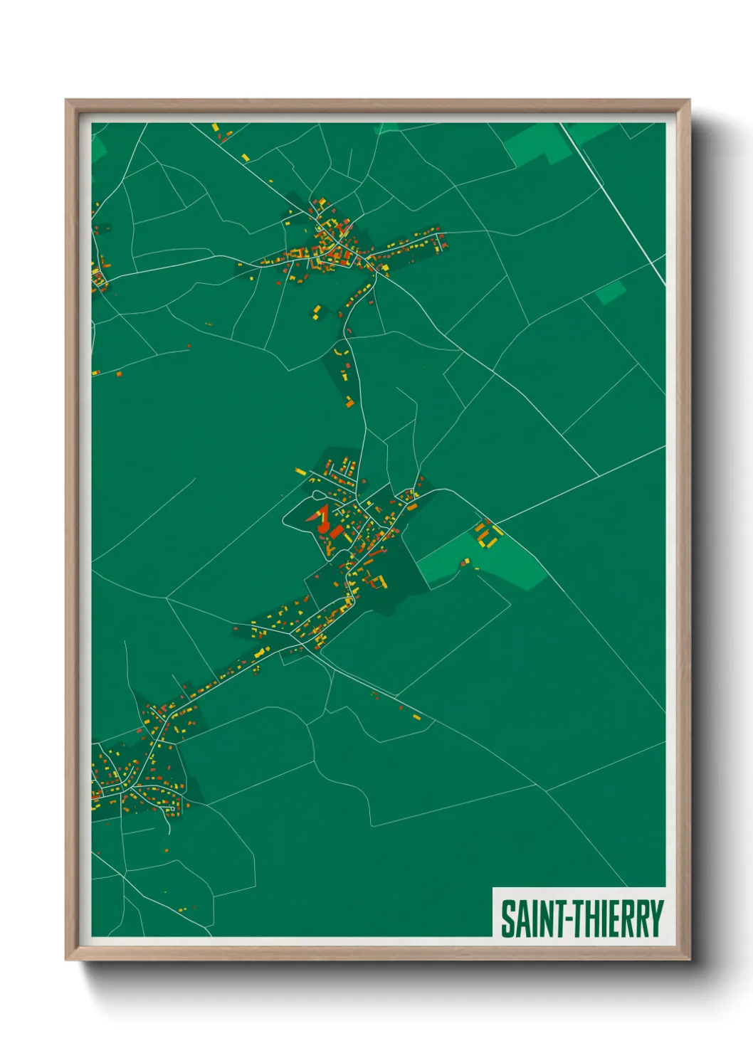 Une affiche de carte sur Saint-Thierry