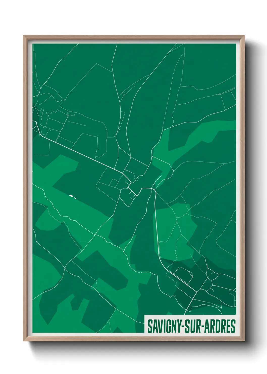 Une affiche de carte sur Savigny-sur-Ardres
