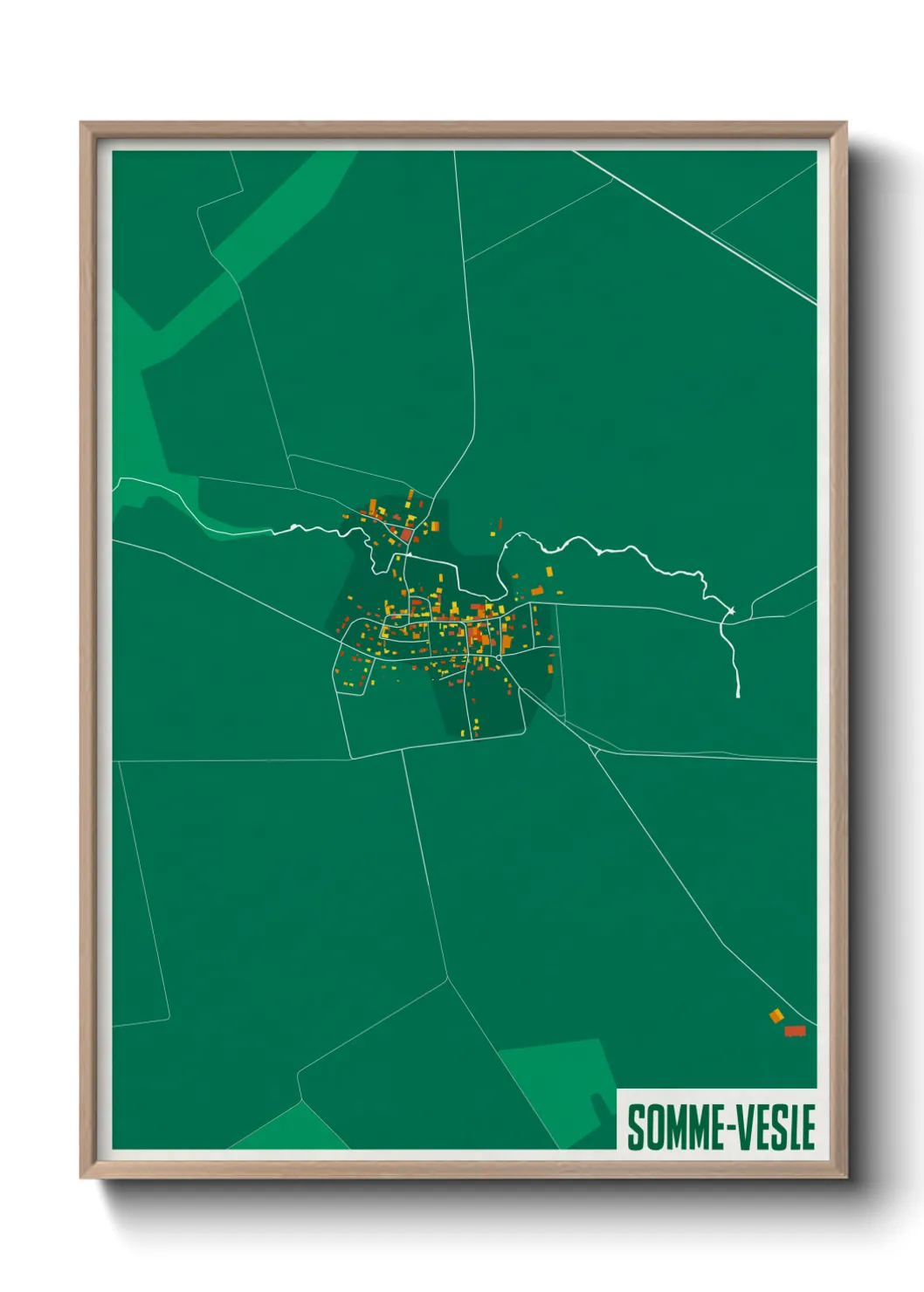 Une affiche de carte sur Somme-Vesle