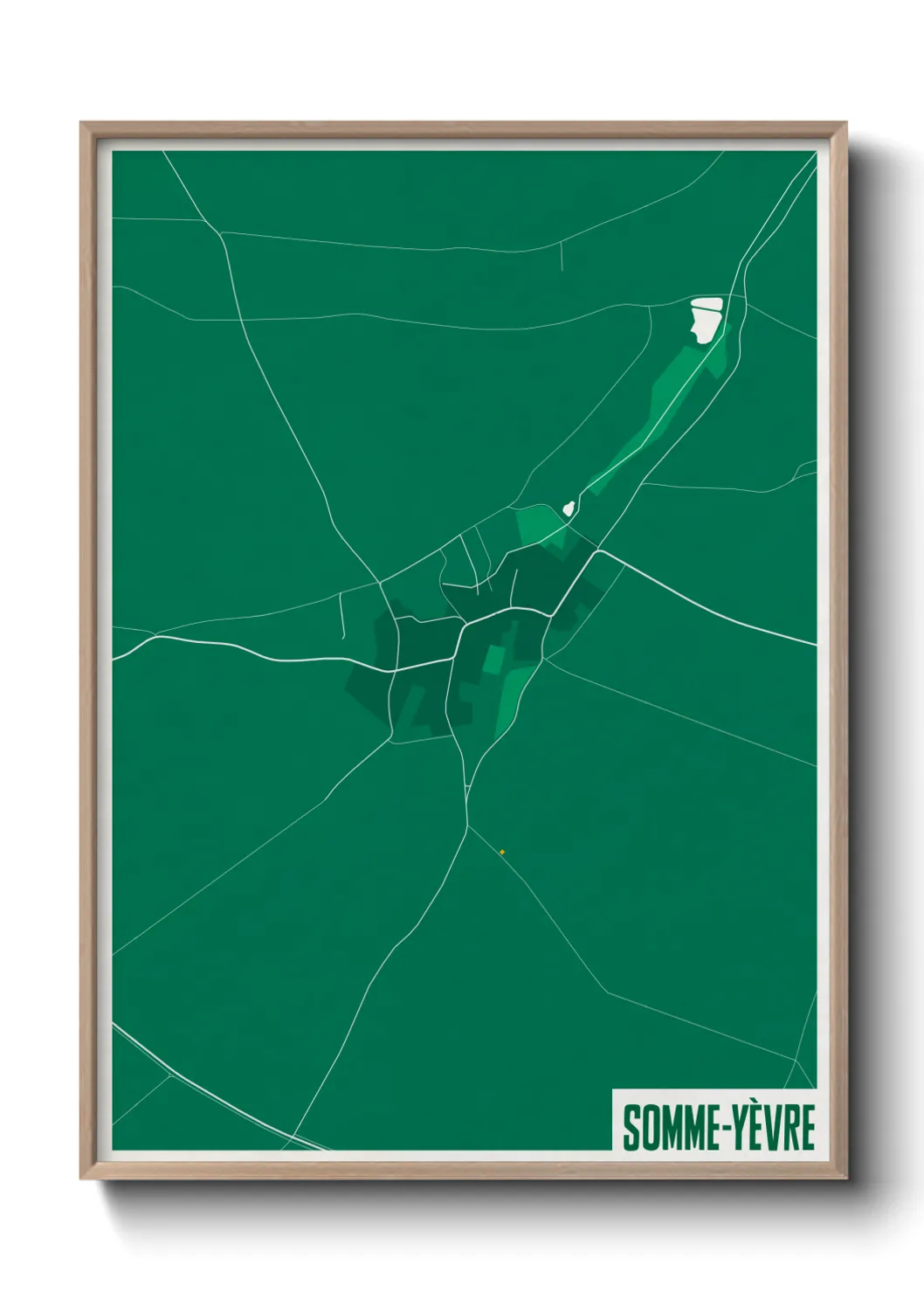 Une affiche de carte sur Somme-Yèvre