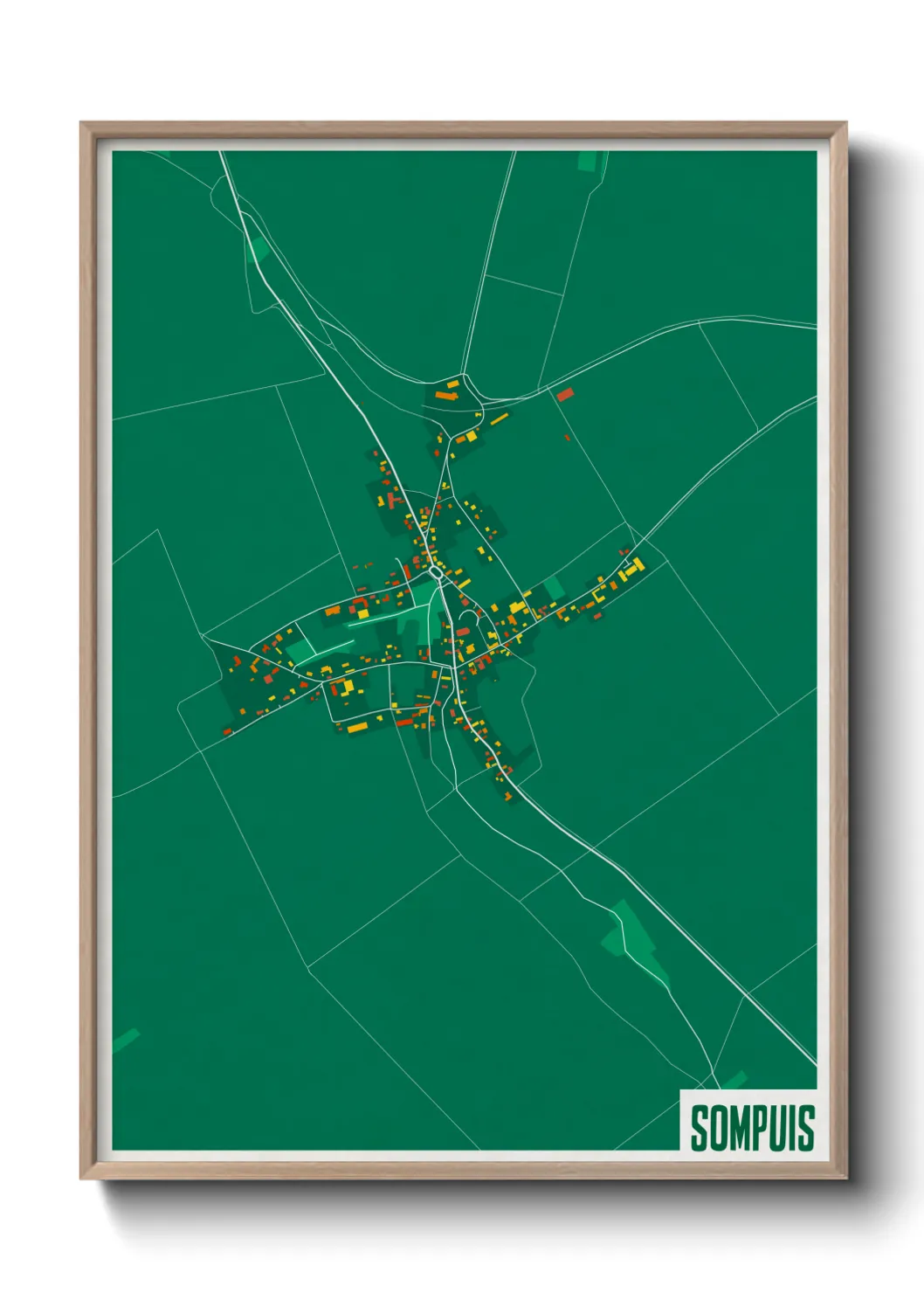 Une affiche de carte sur Sompuis