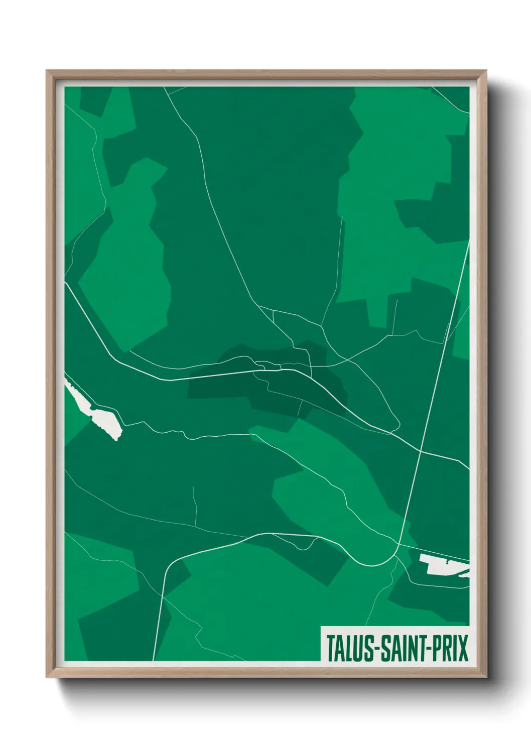 Une affiche de carte sur Talus-Saint-Prix