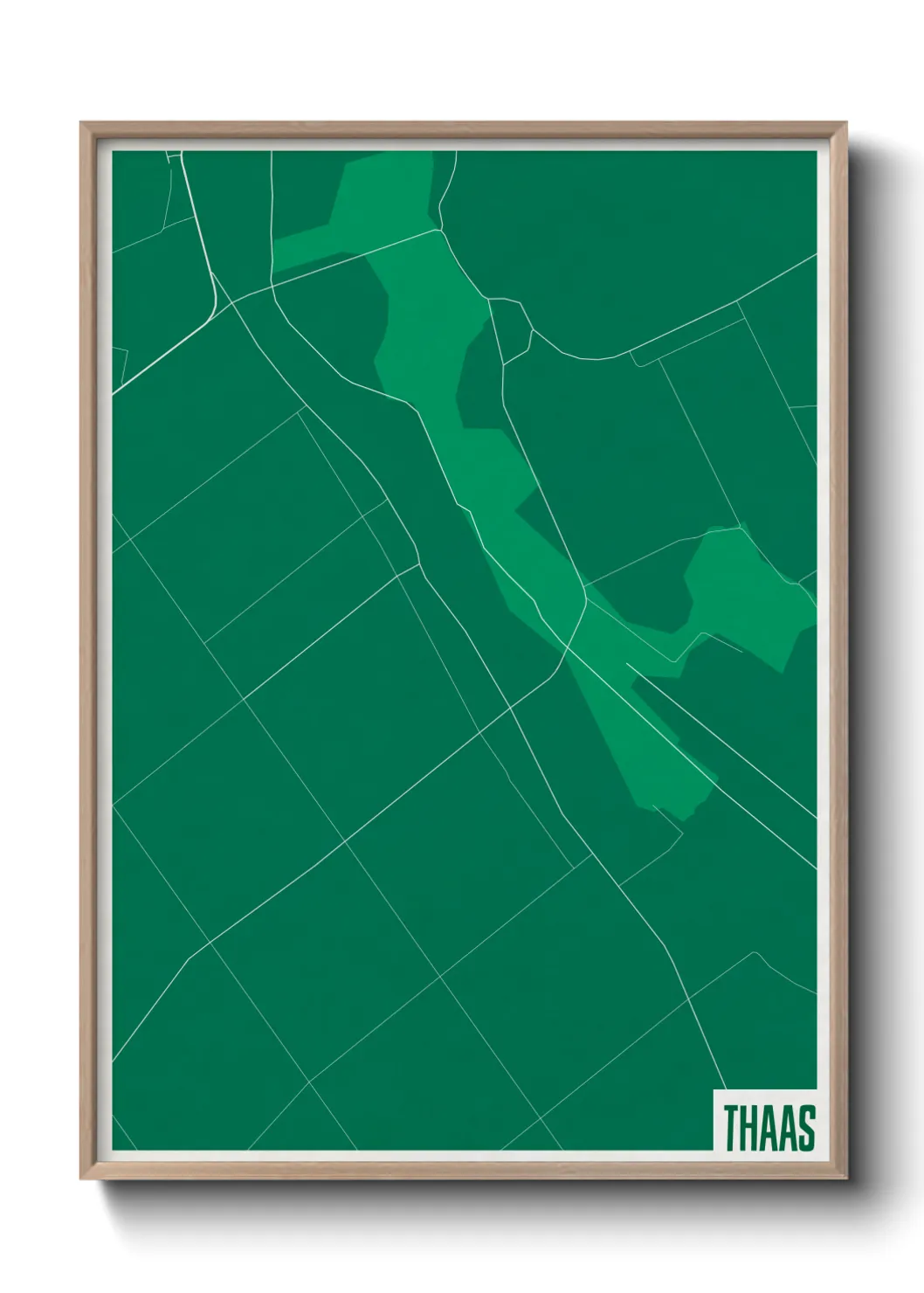 Une affiche de carte sur Thaas