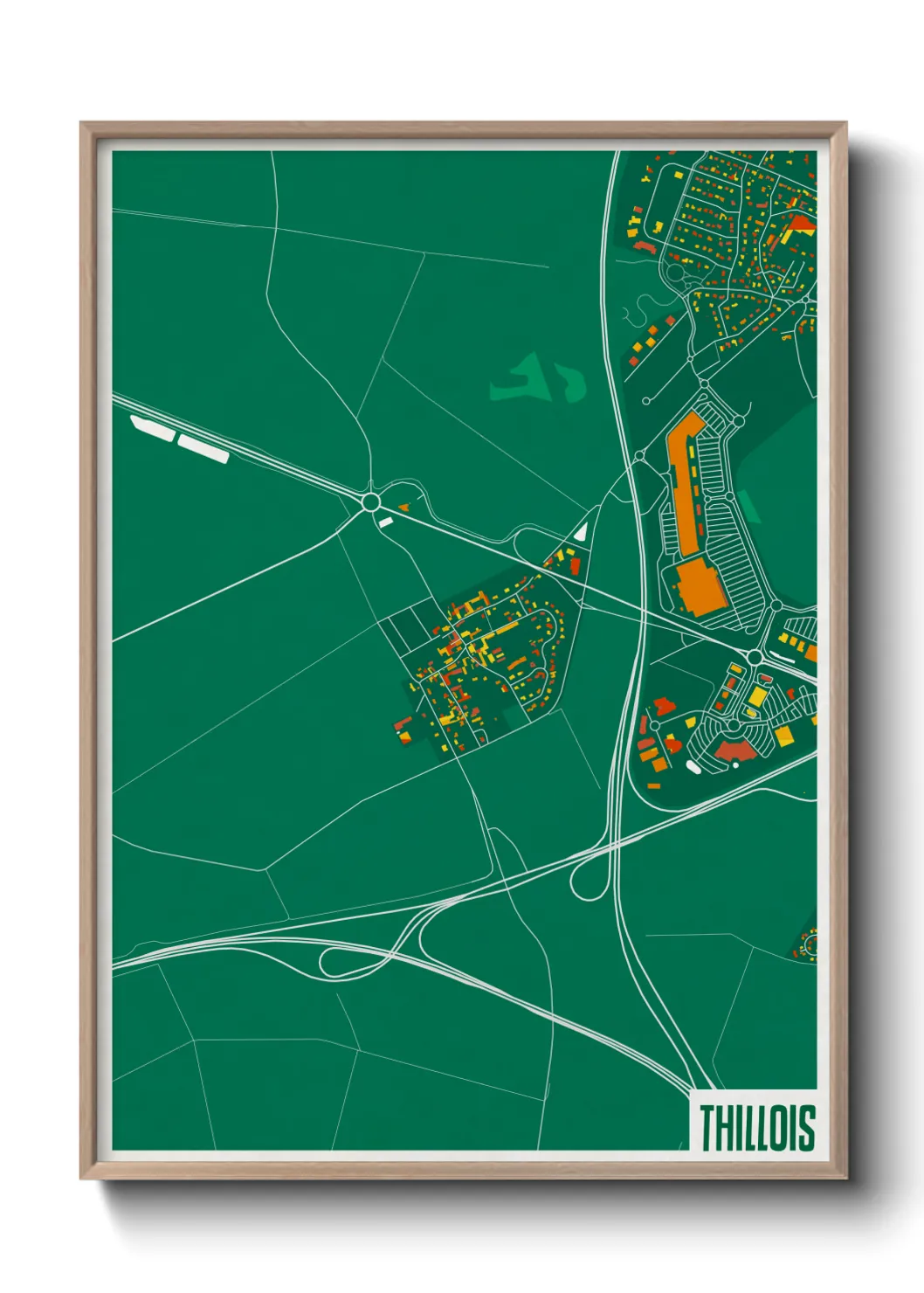 Une affiche de carte sur Thillois