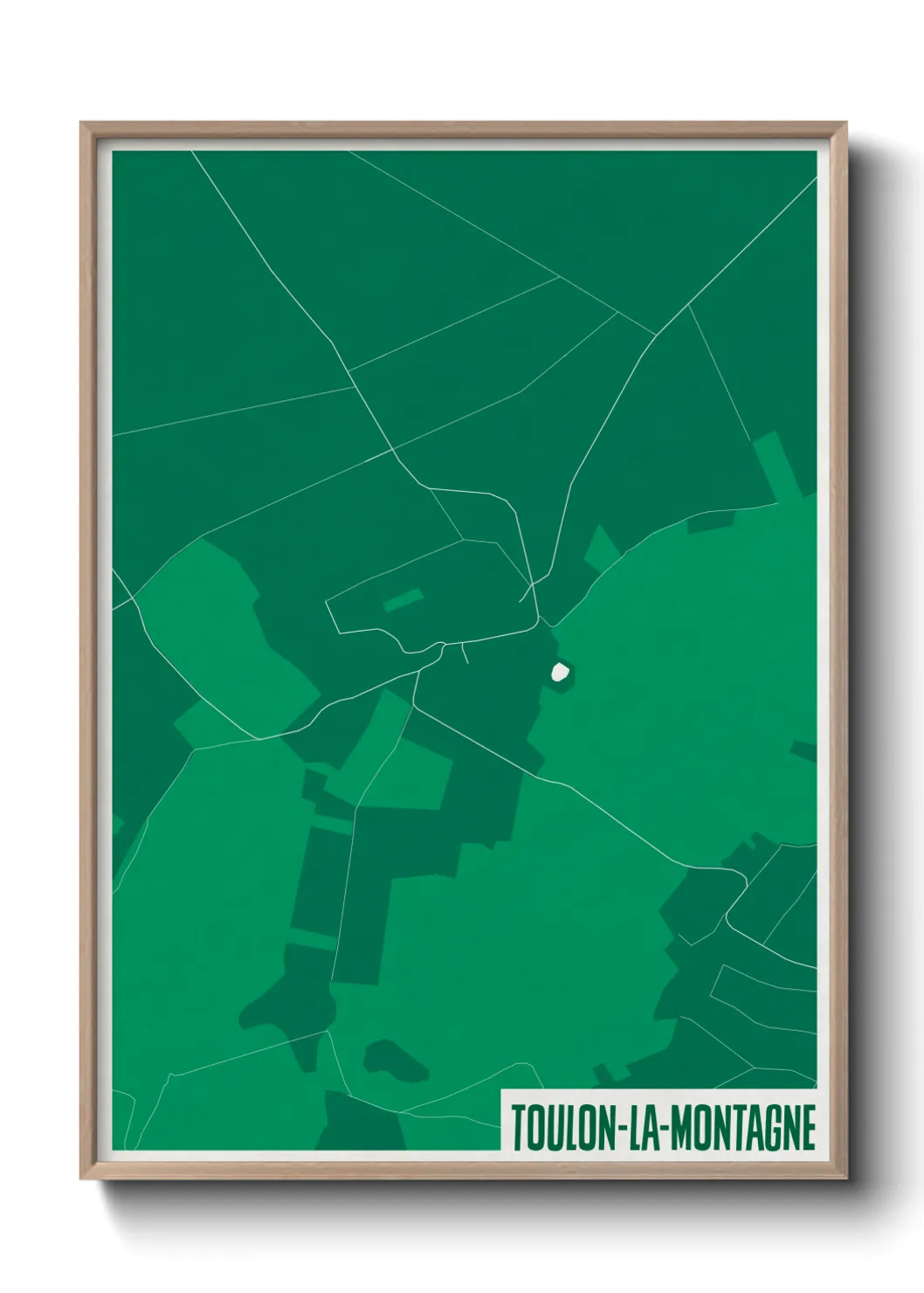 Une affiche de carte sur Toulon-la-Montagne