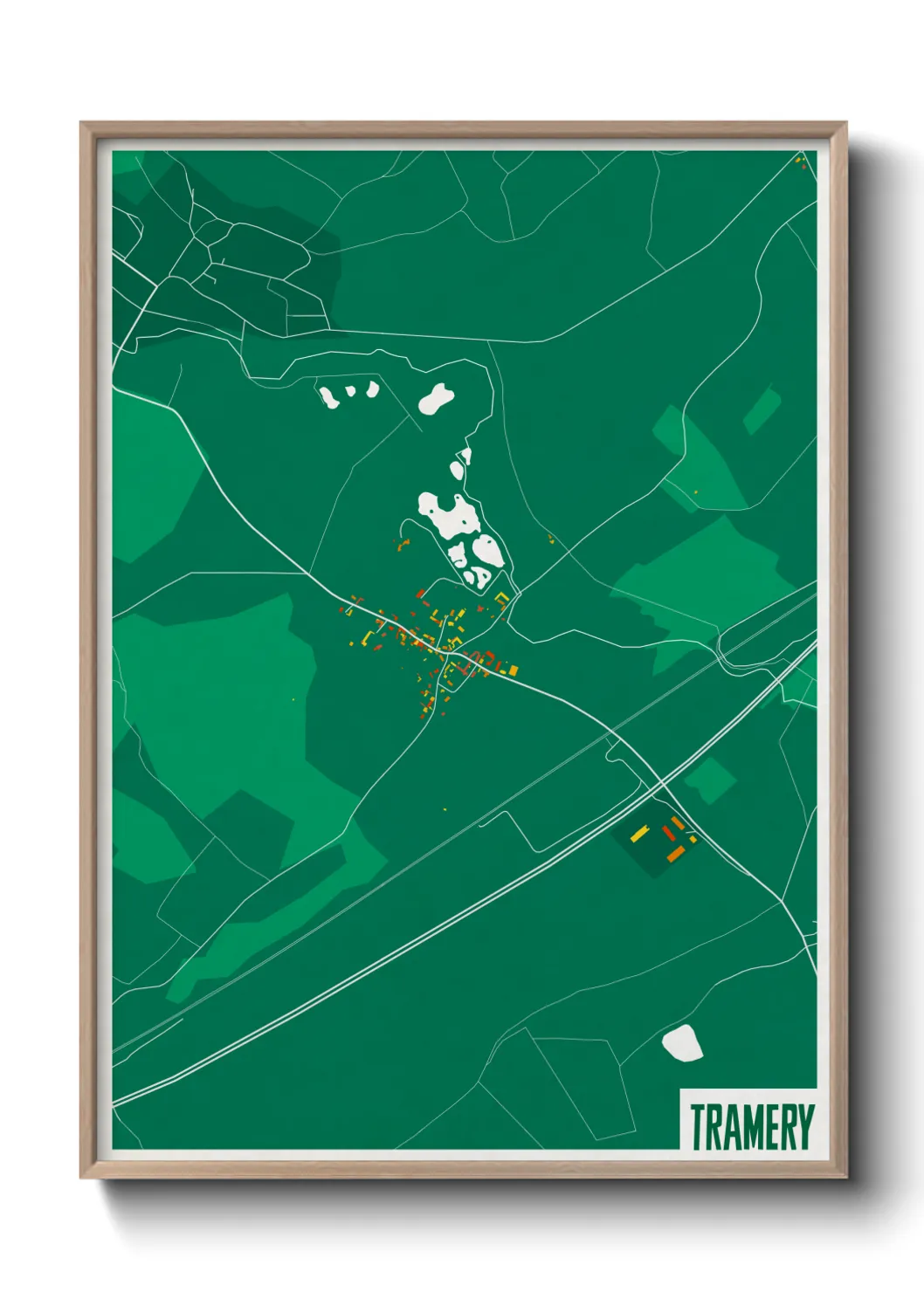 Une affiche de carte sur Tramery