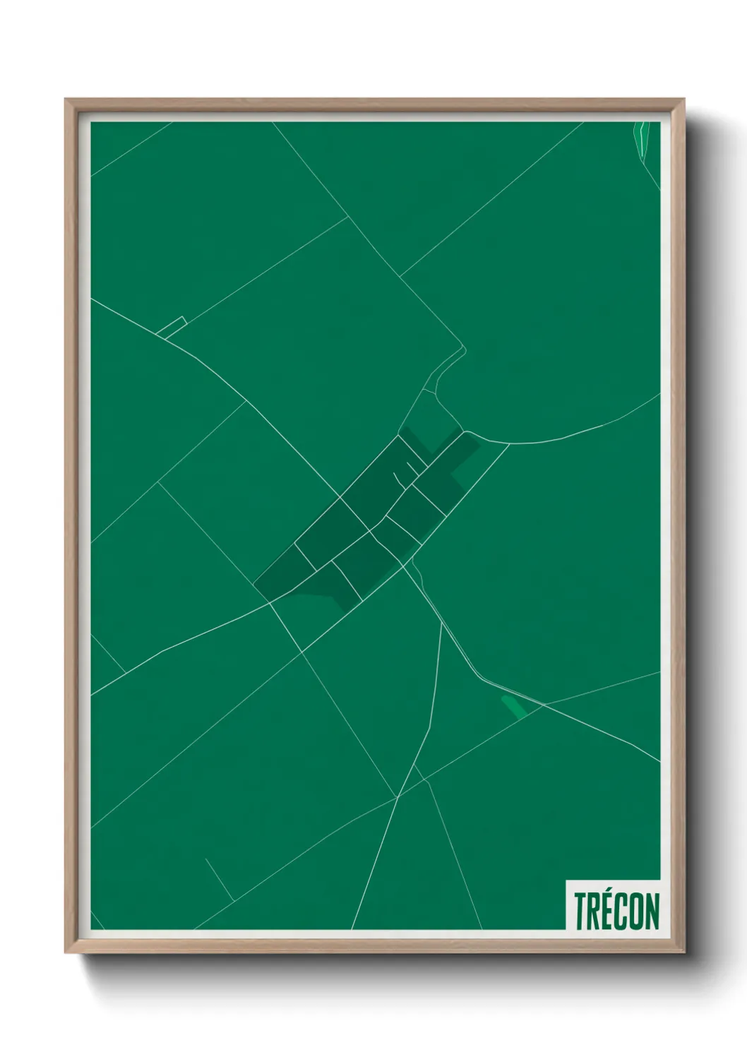 Une affiche de carte sur Trécon