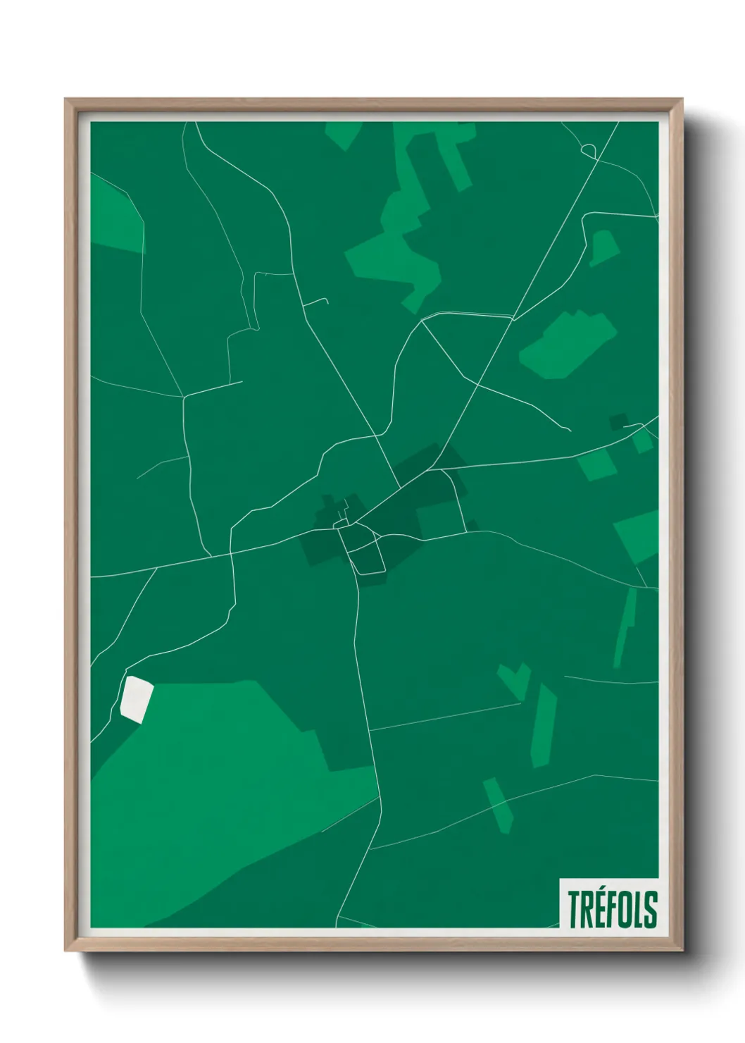 Une affiche de carte sur Tréfols