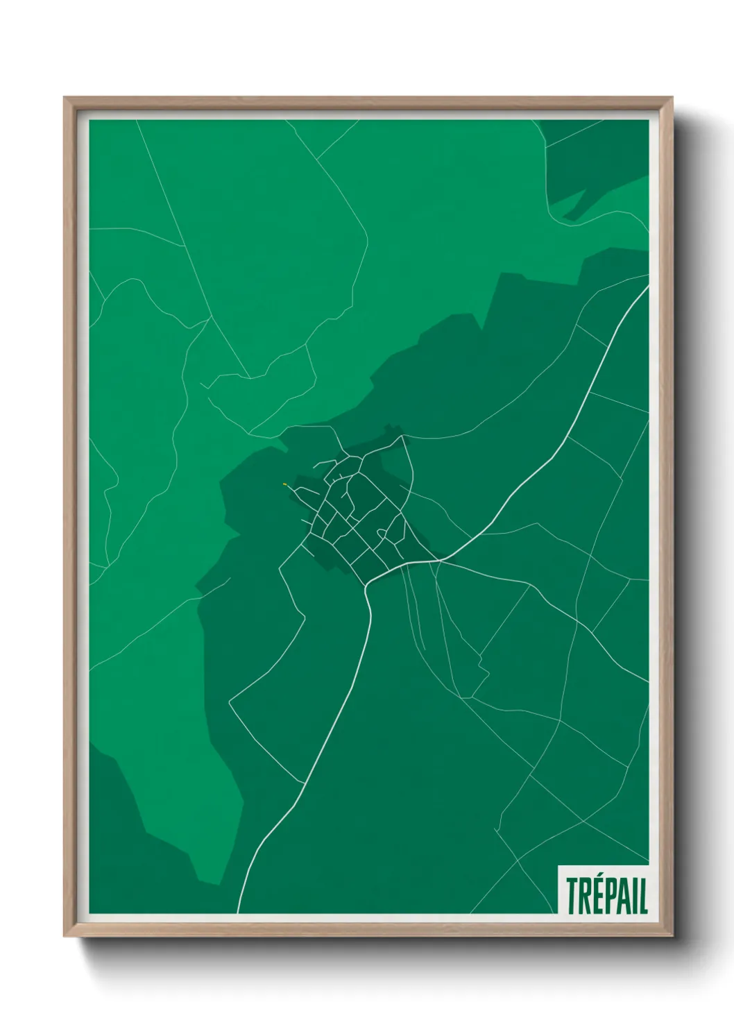 Une affiche de carte sur Trépail