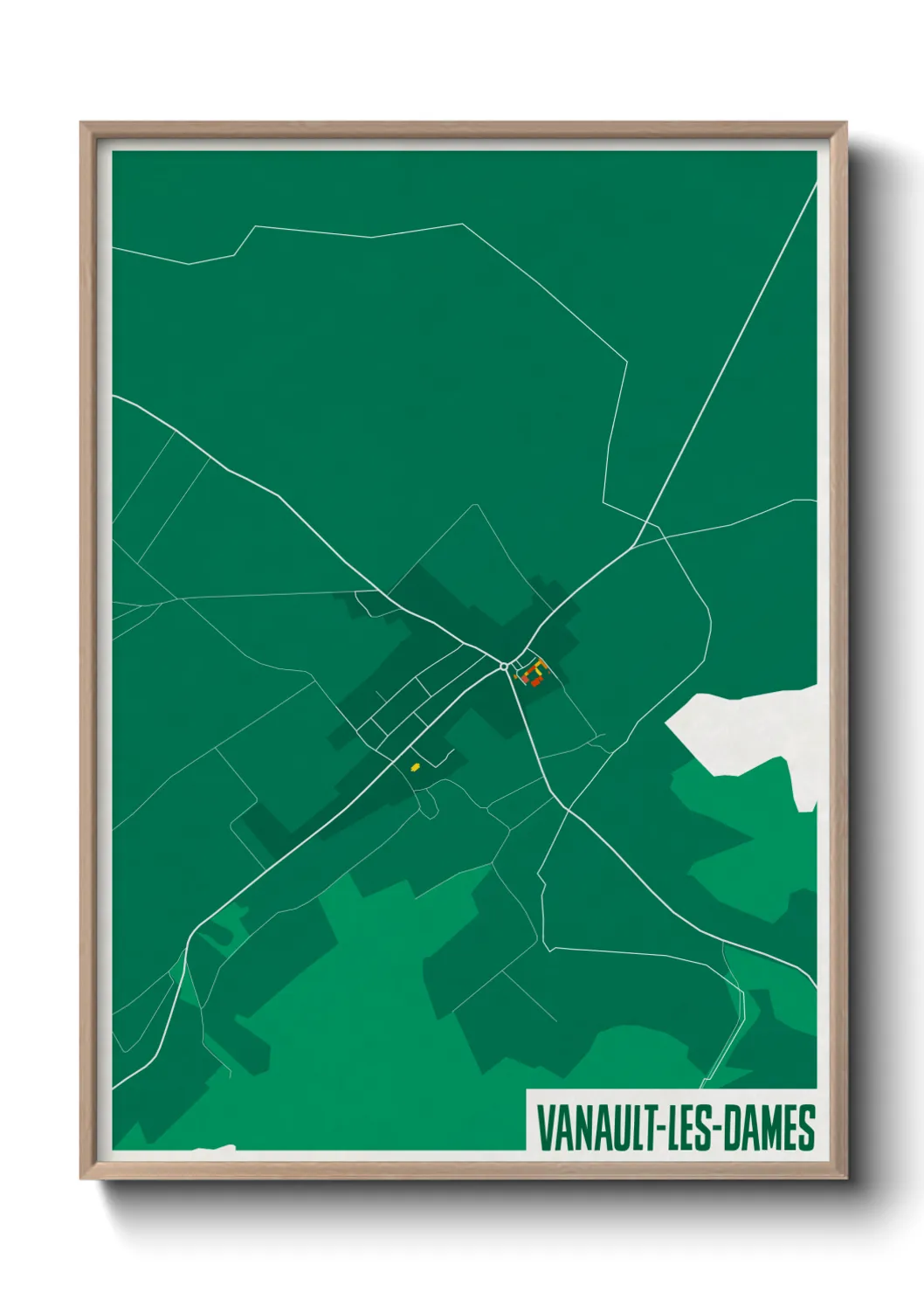 Une affiche de carte sur Vanault-les-Dames