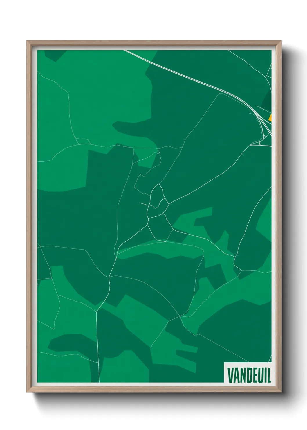 Une affiche de carte sur Vandeuil