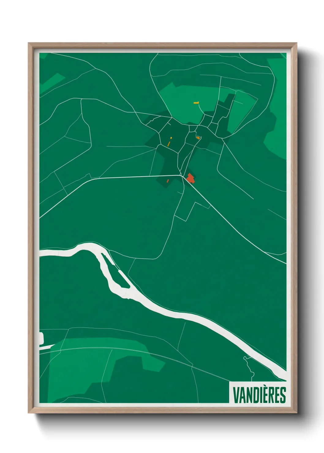 Une affiche de carte sur Vandières