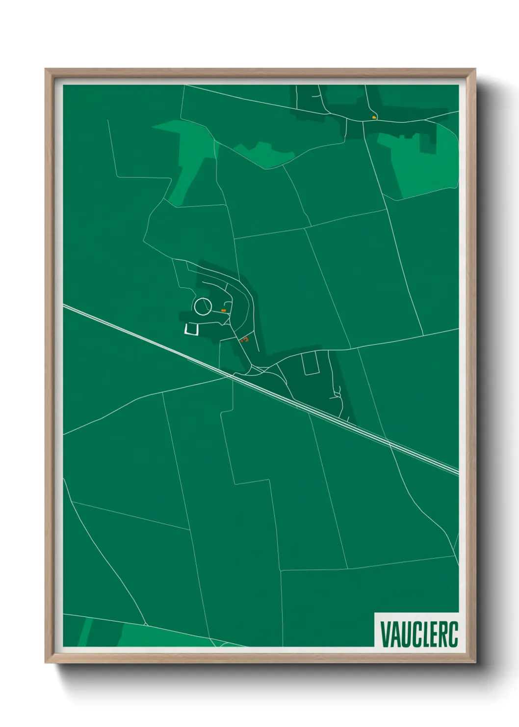 Une affiche de carte sur Vauclerc