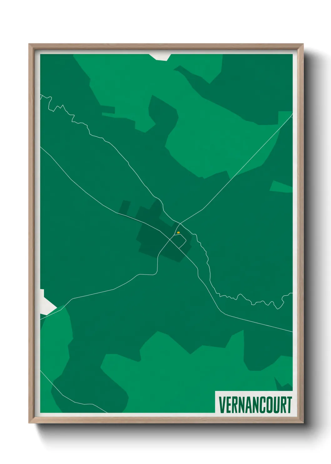 Une affiche de carte sur Vernancourt