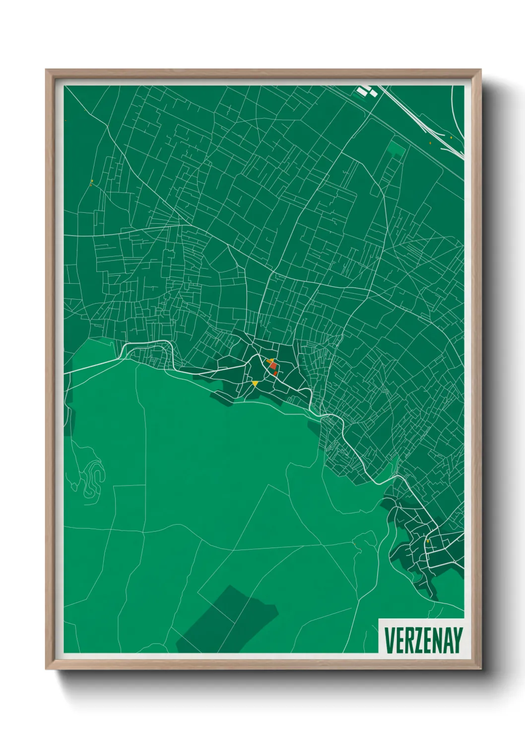 Une affiche de carte sur Verzenay