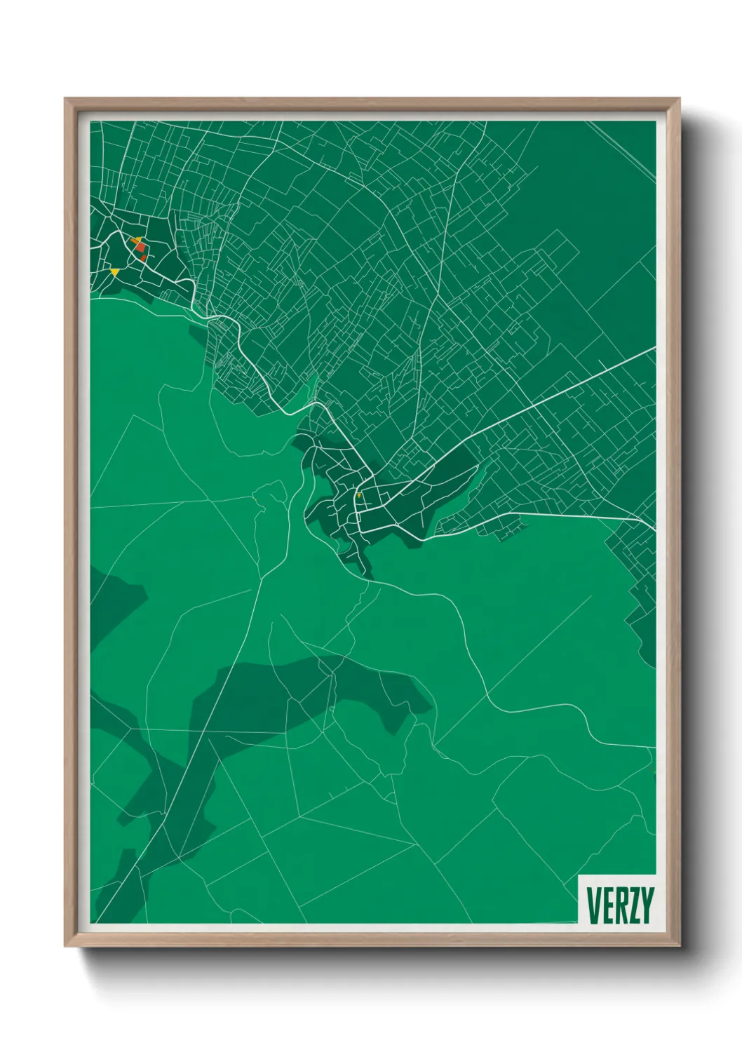 Une affiche de carte sur Verzy