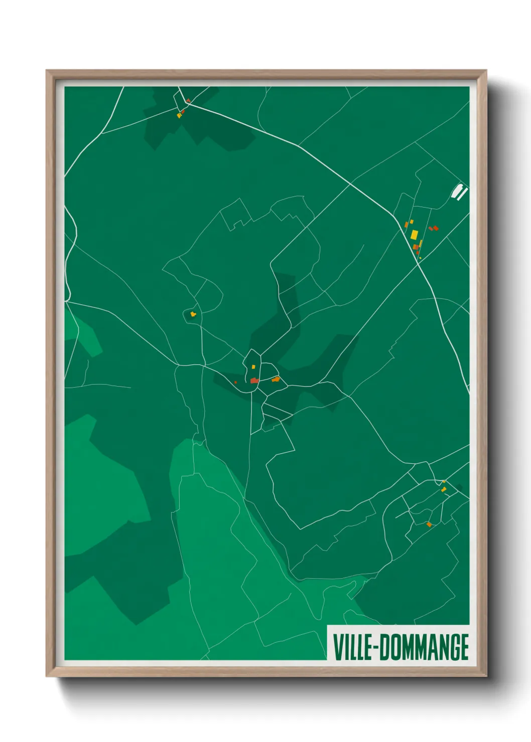 Une affiche de carte sur Ville-Dommange