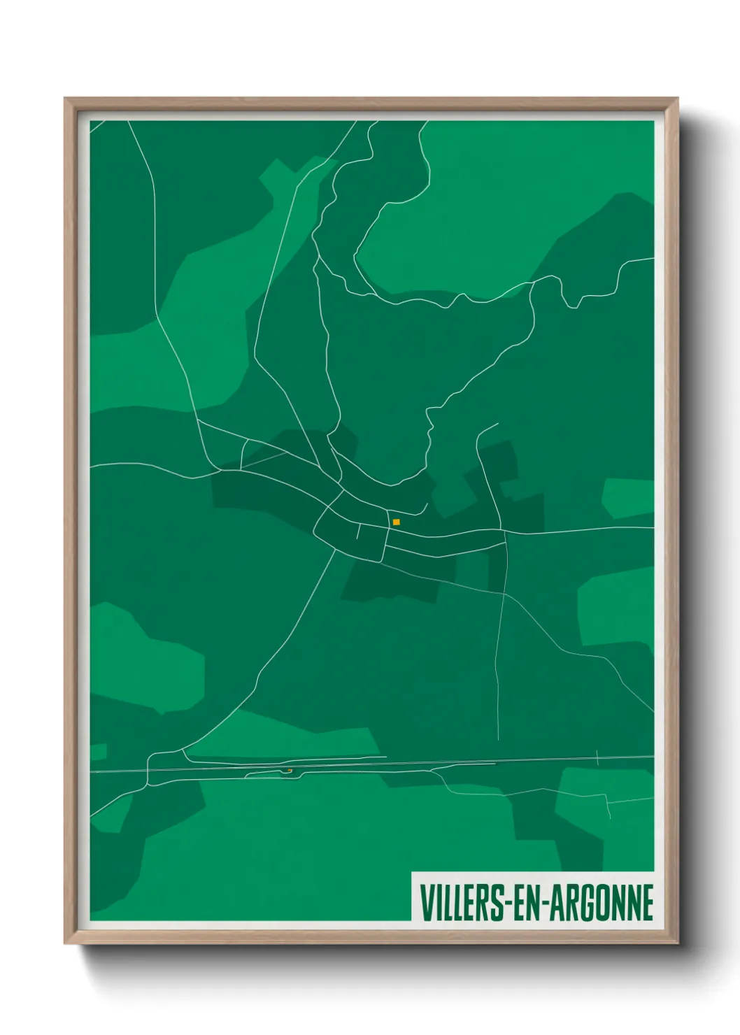 Une affiche de carte sur Villers-en-Argonne