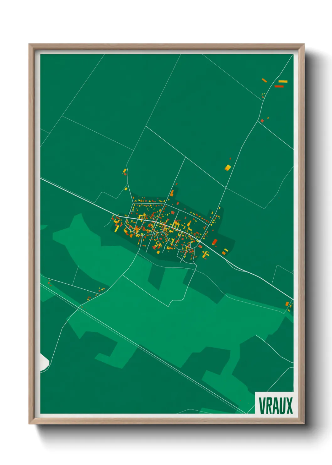Une affiche de carte sur Vraux