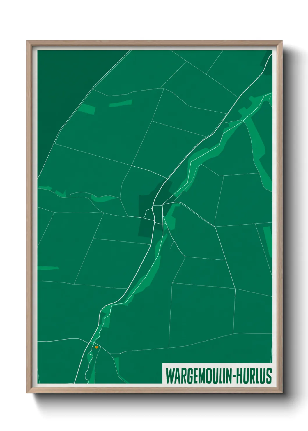 Une affiche de carte sur Wargemoulin-Hurlus