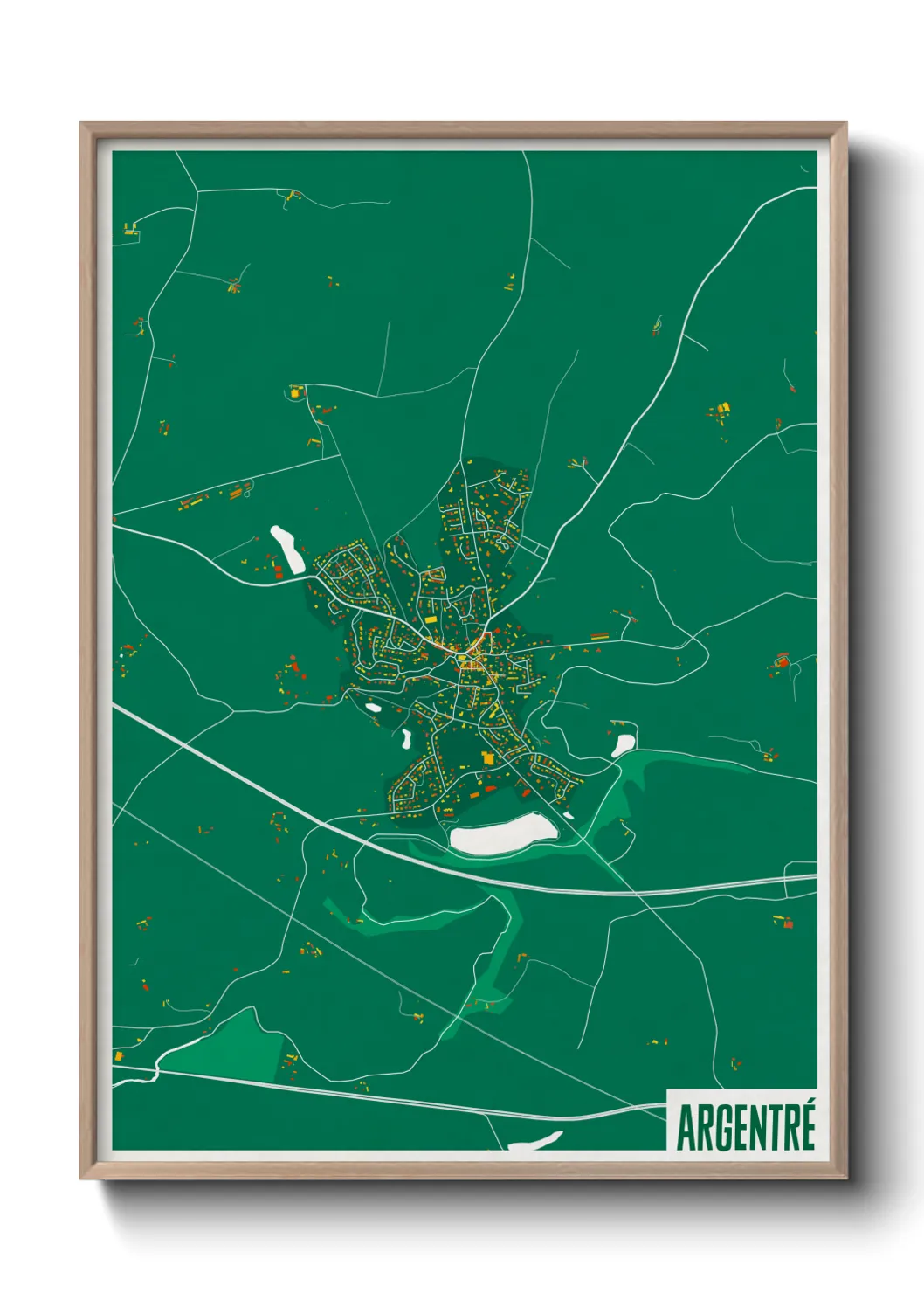 Une affiche de carte sur Argentré
