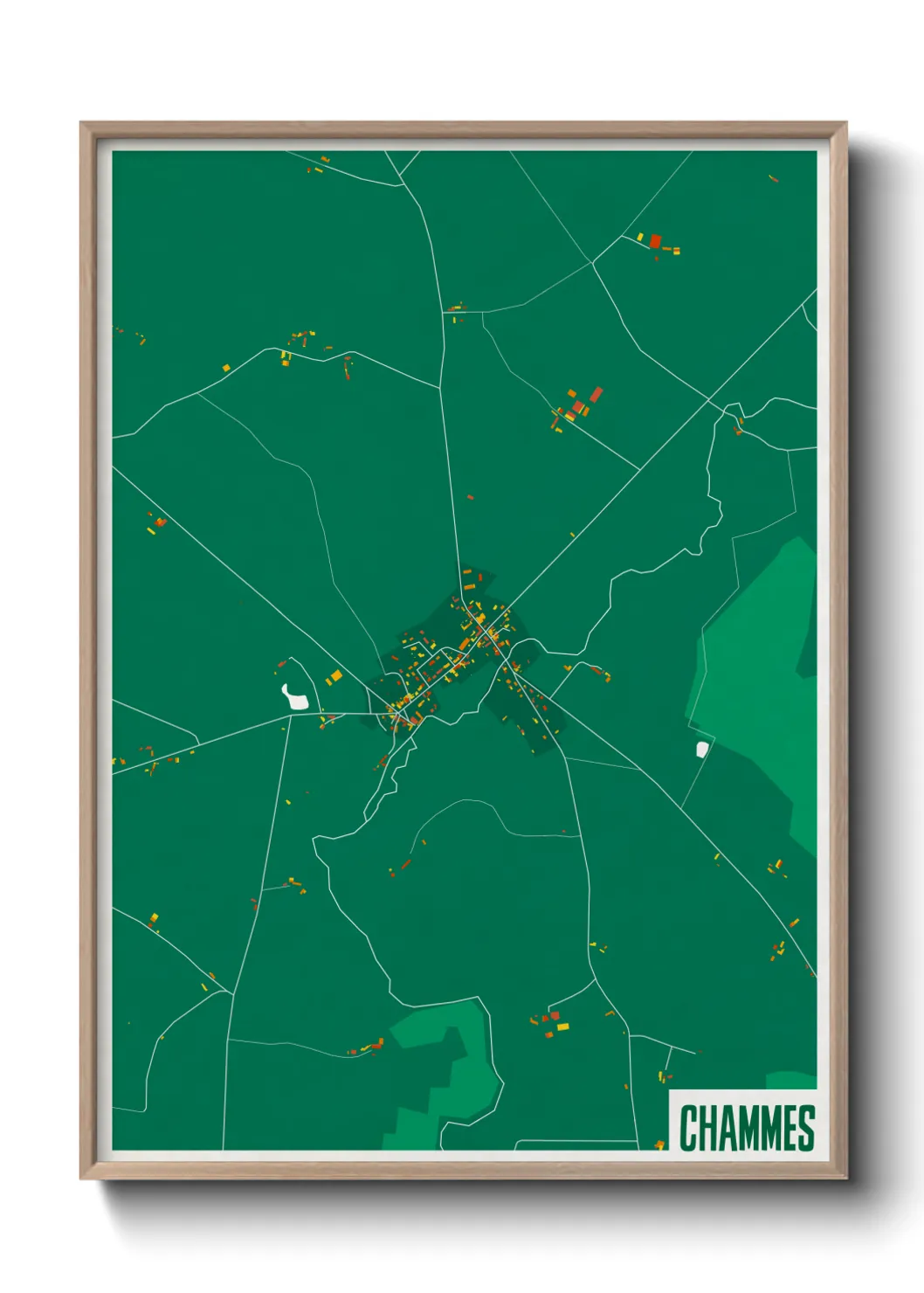 Une affiche de carte sur Chammes